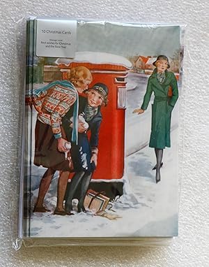 "Snowballs at the Ready, Girls!" Pack of 10 Fine Art Christmas Cards with Envelopes