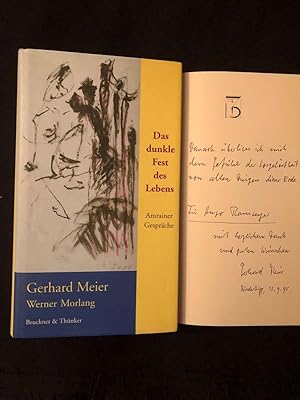 Seller image for Das dunkle Fest des Lebens. Amreiner Gesprche. for sale by Libretto Antiquariat & mundart.ch