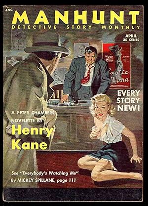 Bild des Verkufers fr Manhunt Detective Story Monthly (Vol. 1, No. 4, April, 1953) zum Verkauf von Bookworks