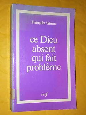 Image du vendeur pour Ce Dieu qui fait problme mis en vente par Livresse