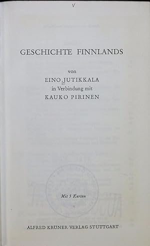 Seller image for Geschichte Finnlands. for sale by Antiquariat Bookfarm