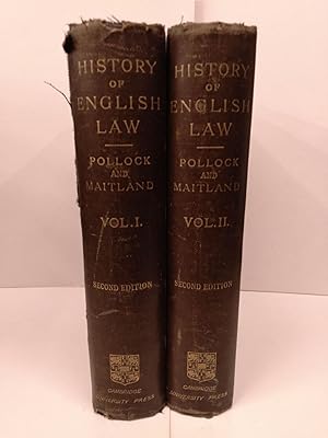 Immagine del venditore per A History of English Law: Before the Time of Edward I. venduto da Chamblin Bookmine