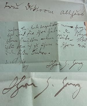 Bild des Verkufers fr Salonnire Henriette HERZ (1764-1847): Signierter Brief BERLIN 1847 an Althaus zum Verkauf von Versandantiquariat tucholsklavier