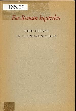 Bild des Verkufers fr For Roman Ingarden Nine Essays in Phenomenology zum Verkauf von avelibro OHG