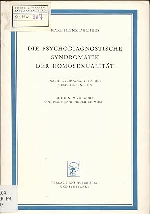 Bild des Verkufers fr Die psychodiagnostische Syndromatik der Homosexualitt Nach Psychoanalytischen Gesichtspunkten zum Verkauf von avelibro OHG