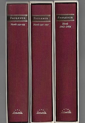 Immagine del venditore per William Faulkner 3 Volumes Novels 1930-1935; Novels 1936-1940; Novels 1942-1954 (The Library of America) in Individual Slipcase venduto da K. L. Givens Books