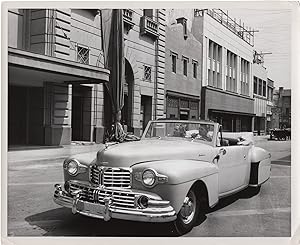 Original photograph of Ronald Reagan and Viveca Lindfors on the Warner Brothers lot, circa 1949