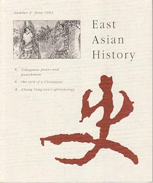 Bild des Verkufers fr East Asian History. Number 3. June 1992. zum Verkauf von Asia Bookroom ANZAAB/ILAB
