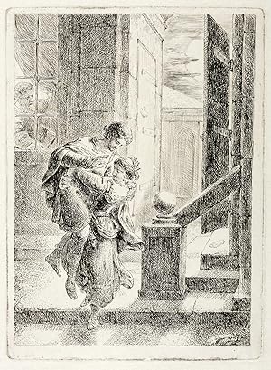 Bild des Verkufers fr Rode, Christian Bernhard. Karl der Groe sieht die Emma, wie sie zur Nachtzeit den Eginhart forttrgt zum Verkauf von GALERIE HIMMEL