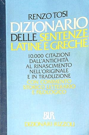 Dizionario delle sentenze latine e greche