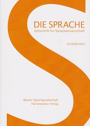 Immagine del venditore per Die Sprache 54 - 2020/2021. Zeitschrift f�r Sprachwissenschaft. venduto da Fundus-Online GbR Borkert Schwarz Zerfa�
