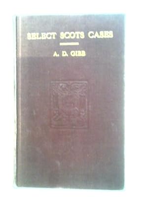 Bild des Verkufers fr Select Cases in the Law of Scotland zum Verkauf von World of Rare Books