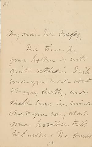 Autograph Letter Signed to Albert Bagby Regarding a Lecture at the Newport Town and Country Club,...