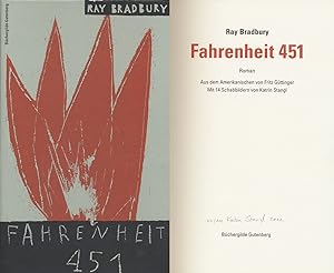 Fahrenheit 451. Roman. Aus dem Amerikanischen von Fritz Güttinger. Mit 14 Schabbildern von Katrin...