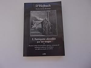 Imagen del vendedor de L'ANTIQUITE DEVOILEE PAR SES USAGES. Examen critique des principales opinions ceremonies et institutions religieuses et politiques des differents peuples de la terre a la venta por occasion de lire