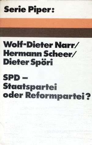 Bild des Verkufers fr SPD - Staatspartei oder Reformpartei? zum Verkauf von Antiquariat Bookfarm