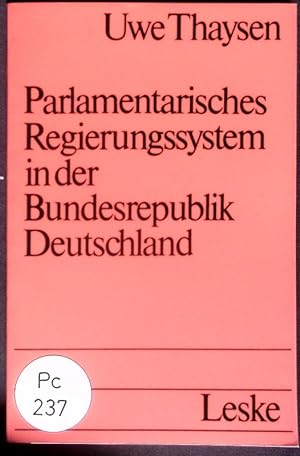 Seller image for Parlamentarisches Regierungssystem in der Bundesrepublik Deutschland. for sale by Antiquariat Bookfarm