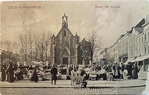 Köln. Cöln-Ehrenfeld - Markt mit Kapelle.