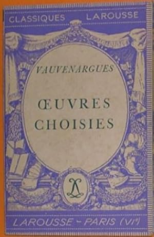 Immagine del venditore per Oeuvres choisies, avec une notice biographique, une notice historique et littraire, des notes explicatives, des jugements, un questionnaire venduto da Ammareal