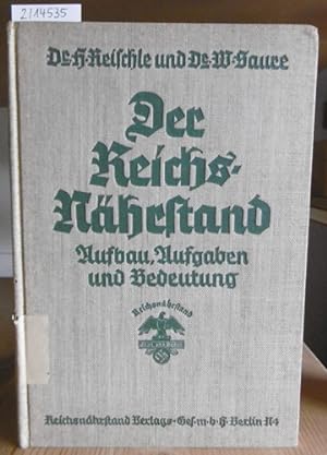 Bild des Verkufers fr Der Reichsnhrstand. Aufbau, Aufgaben und Bedeutung. 3.Aufl., zum Verkauf von Versandantiquariat Trffelschwein