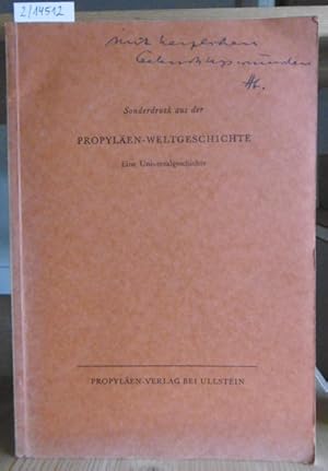 Bild des Verkufers fr Die Herkunft der Menschheit. Sonderdruck aus der Propylen-Weltgeschichte. zum Verkauf von Versandantiquariat Trffelschwein