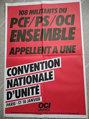 108 Militants PCF/PS/OCI ensemble appellent à une convention nationale d'unité