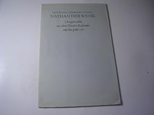 Bild des Verkufers fr Gotthold Ephraim Lessing: Nathan der Weise 3 Kupferstiche aus dem Theater-Kalender auf das Jahr 1780 zum Verkauf von Antiquariat Fuchseck