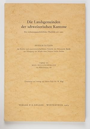 Seller image for Die Landsgemeinden der schweizerischen Kantone. Ein verfassungsgeschichtlicher berblick seit 1900 for sale by Buchkanzlei