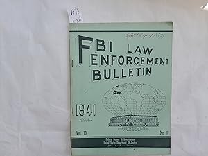 Seller image for F. B. I. Law Enforement Bulletin of F. B. I. Vol. 10. No. 10. October, 1941. for sale by Librera "Franz Kafka" Mxico.