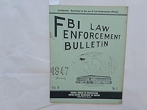 Seller image for F. B. I. Law Enforement Bulletin of F. B. I. Vol. 16. No. 1. January, 1947. for sale by Librera "Franz Kafka" Mxico.