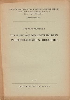 Zur lehre von den Gotterbildern in der Epikureischen philosophie