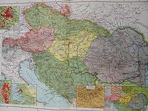Austria Hungary Yugoslavia Czechoslovakia Romania 1927 Thieme map