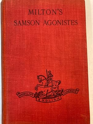 Bild des Verkufers fr Milton's Samson Agonistes with Introduction and Notes. zum Verkauf von Plurabelle Books Ltd