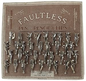 FAULTLESS PEN AND PENCiL CLIPS Medium pen size. 36 ITEMS - Made in USA - Vintage: