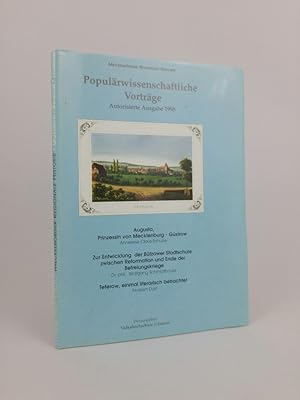 Image du vendeur pour Populrwissenschaftliche Vortrge. Volkshochschule Gstrow. Autorisierte Ausgabe 1998. mis en vente par ANTIQUARIAT Franke BRUDDENBOOKS