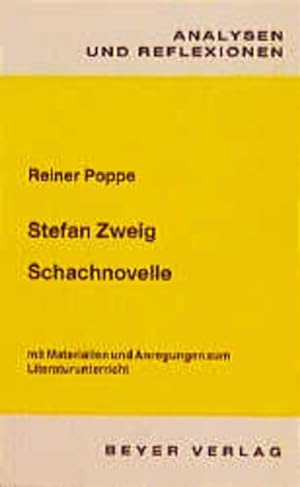 Seller image for Analysen und Reflexionen, Bd.66, Stefan Zweig 'Schachnovelle' for sale by Versandantiquariat Felix Mcke