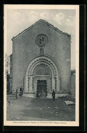 Image du vendeur pour Carte postale Ganagobie, Porte historique de l`Eglise mis en vente par Bartko-Reher