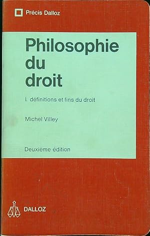 Bild des Verkufers fr Philosophie du droit vol. I zum Verkauf von Librodifaccia