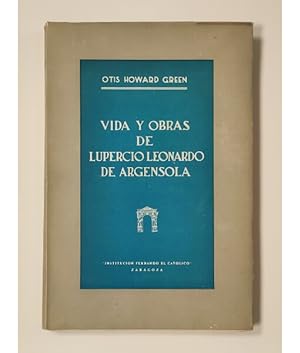 Seller image for VIDA Y OBRAS DE LUPERCIO LEONARDO DE ARGENSOLA for sale by Librera Llera Pacios