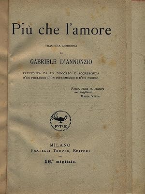 Seller image for Piu' che l'amore for sale by Librodifaccia