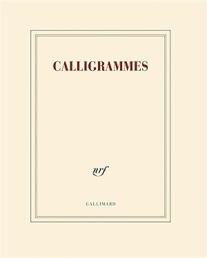 papeterie gallimard ; cahier "calligrammes"