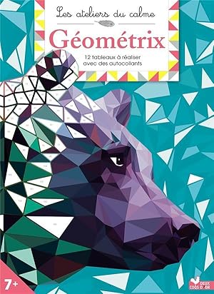 les ateliers du calme : Geometrix ; cahier avec autocollants