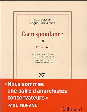 Seller image for correspondance Tome 3 for sale by Chapitre.com : livres et presse ancienne