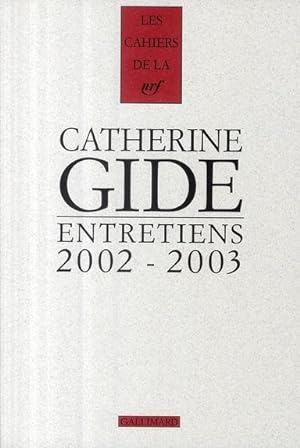 Seller image for Entretiens 2002-2003 for sale by Chapitre.com : livres et presse ancienne