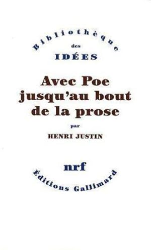 Seller image for Avec Poe jusqu'au bout de la prose for sale by Chapitre.com : livres et presse ancienne