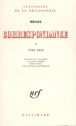 Imagen del vendedor de correspondance - vol01 - 1785-1812 a la venta por Chapitre.com : livres et presse ancienne