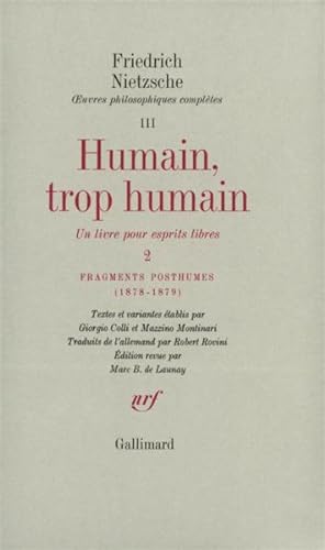 Seller image for humain, trop humain t.2 for sale by Chapitre.com : livres et presse ancienne