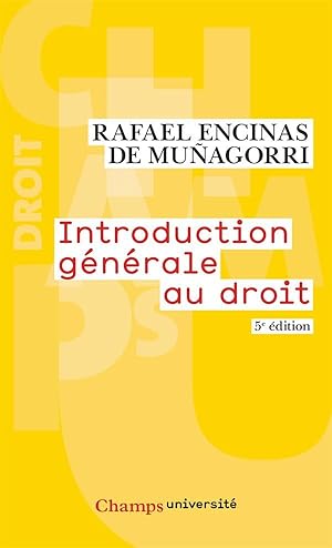introduction générale au droit (5e édition)