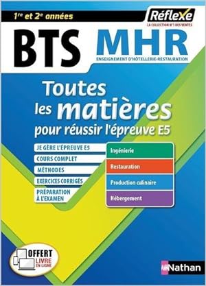 BTS MHR : toutes les matières : 1re et 2e années (édition 2019)