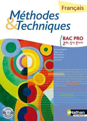 français ; méthodes et techniques ; bac pro ; livre de l'élève